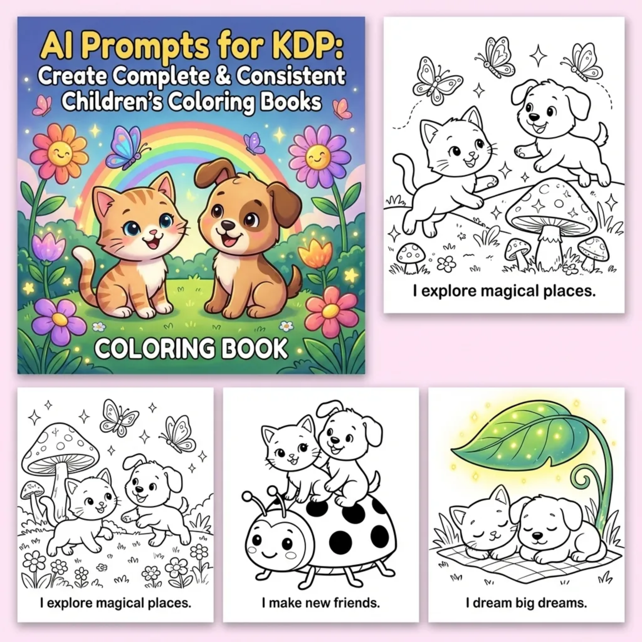 AI Prompts for KDP: Create Complete & Consistent Children’s Coloring Books
