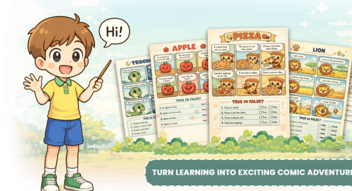 Little Learners Comic Worksheets