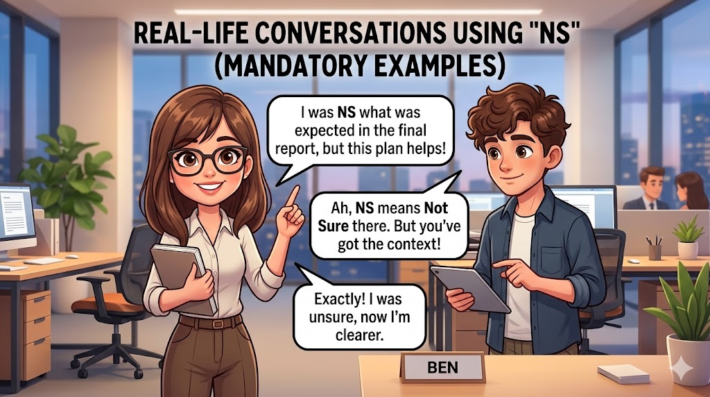 Real-Life Conversations Using "NS" (Mandatory Examples)