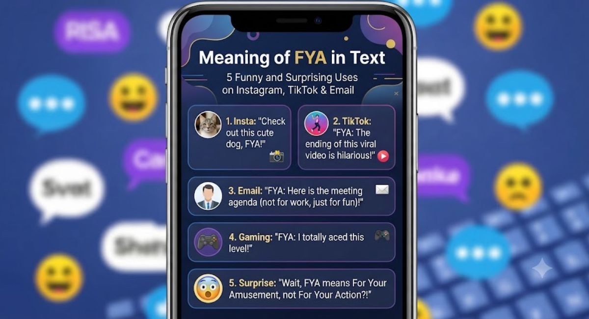 Meaning of FYA in Text